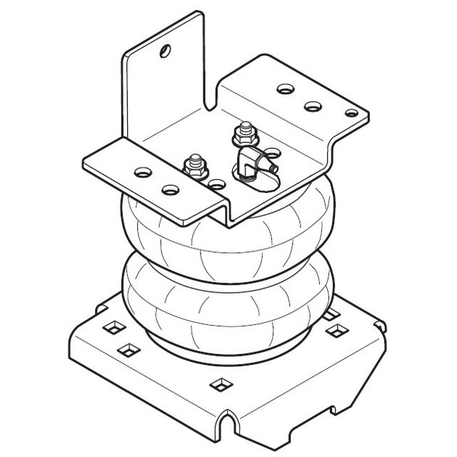 Firestone Industrial Trousse de Ressorts d'Assistance 2249 Ride-Rite; Ressort Pneumatique; Montage sur Cadre; Capacité de Nivellement de 3200 à 5000 Livres; Réglable de 5 à 100 PSI; Caoutchouc