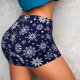 thumbnail image 4 of Fotbe Snowflakes2 Shorts Sin Costuras – Shorts Deportivos de Cintura Alta para Mujer, Elásticos para Gimnasio, Yoga, Running o Ciclismo-Small, 4 of 8