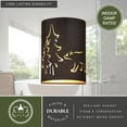 thumbnail image 4 of Katmai 2 Light Bronze Gold Rustic Bear Tree Flush Wall Sconce, 4 of 8