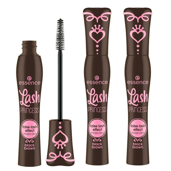 Mascara essence Lash Princess False Lash Effect Brown (paquete de 3)