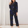 thumbnail image 2 of Honeii Physical Formulas print Women's Pajama Sets Long Sleeve Button Down Sleepwear Nightwear Soft Pjs Lounge Sets-XX-Large, 2 of 7