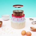 thumbnail image 2 of Cookie Tin - Round Cake Tins With Lids Novelty Cookies Jar Storage Container Air Tight Birthday Box Kitchen Large Stackable Metal Nesting Set Of 3, 2 of 7