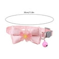 thumbnail image 3 of Valentine's Day Gifts for Pets Pink Cat Collar Breakaway Cat Collars with Bells Girl Boy Pet Cat Collar Adjustable 8.26-12.5 Inch Quick Release Safe Buckle Pink Bowtie Removable Kitten Collars, 3 of 6