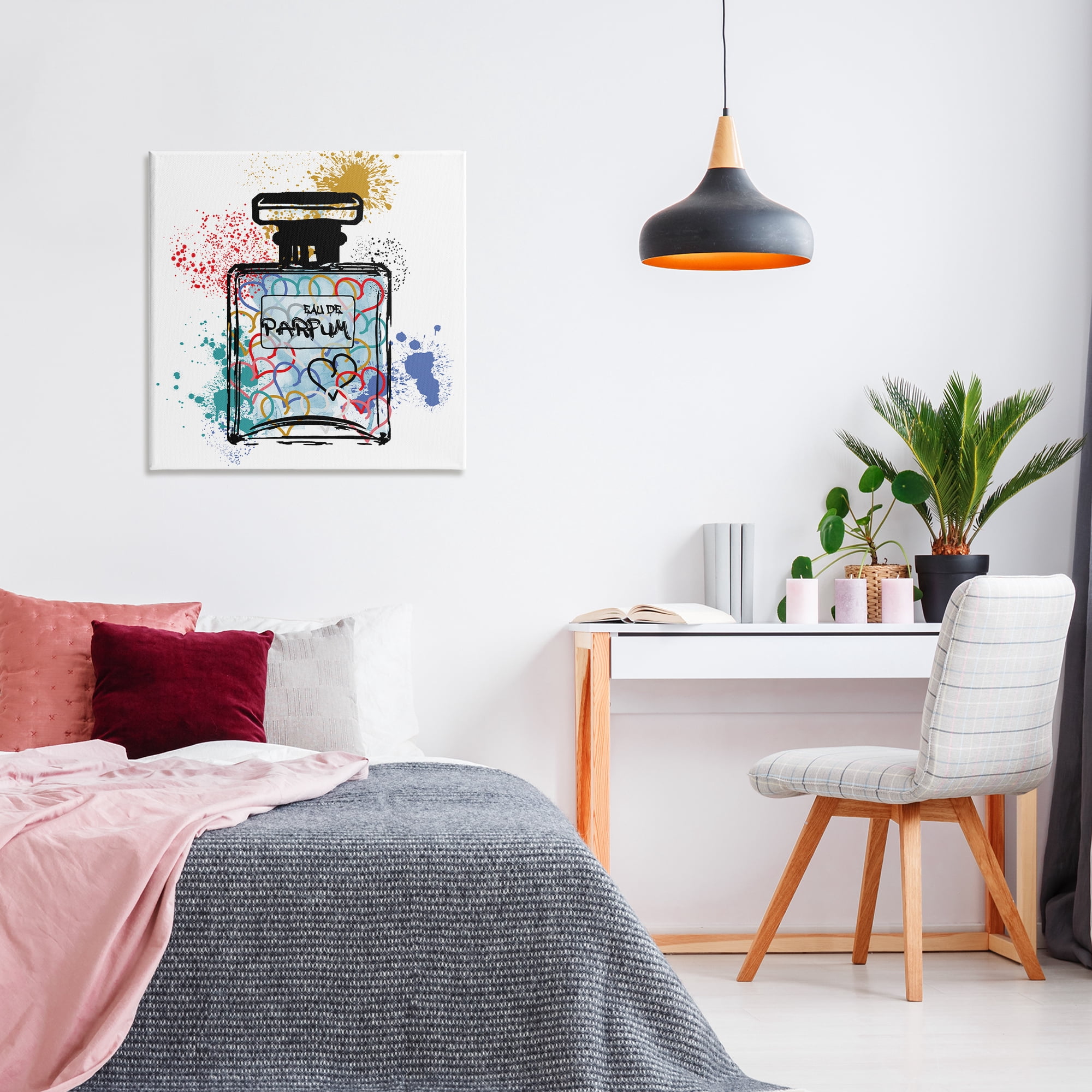 Stupell Industries Urban Patterned Perfume Fashion Painting Wrapped Canvas Art Print Wall Art, 30 x 30