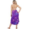 thumbnail image 3 of HAPPY BAY Women's Wraps Summer Long Pareos Vacation Skirt Bathing Suit Cover-Up Beach Dress Bikini Sarong Swimwear for Women One Size Palm Tree, Purple, 3 of 3