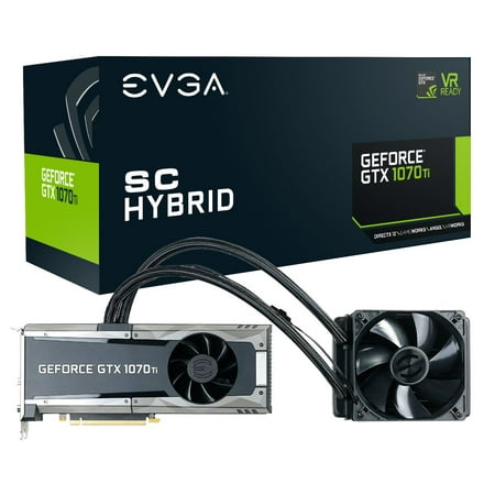 Evga 08G-P4-5678-KR Nvidia Geforce Gtx 1070 Ti Gaming 8gb Gddr5 Dvi/hdmi/3displayport Pci-express Video Card W/ Sc Hybrid & (Best Nvidia 1070 Card)
