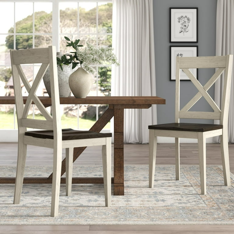 Solid wood cross back side chair new arrivals