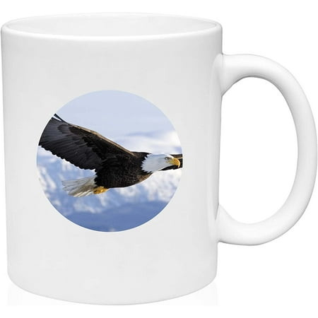 

Coffee Mug Soaring American Bald Eagle Eagle White Coffee Mug Funny Gifts Cup