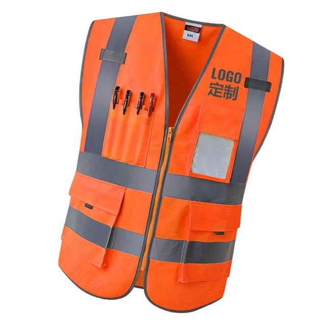Chaleco de Seguridad Macarena Premium Naranja XXL con Cremallera y Tiras Reflectantes