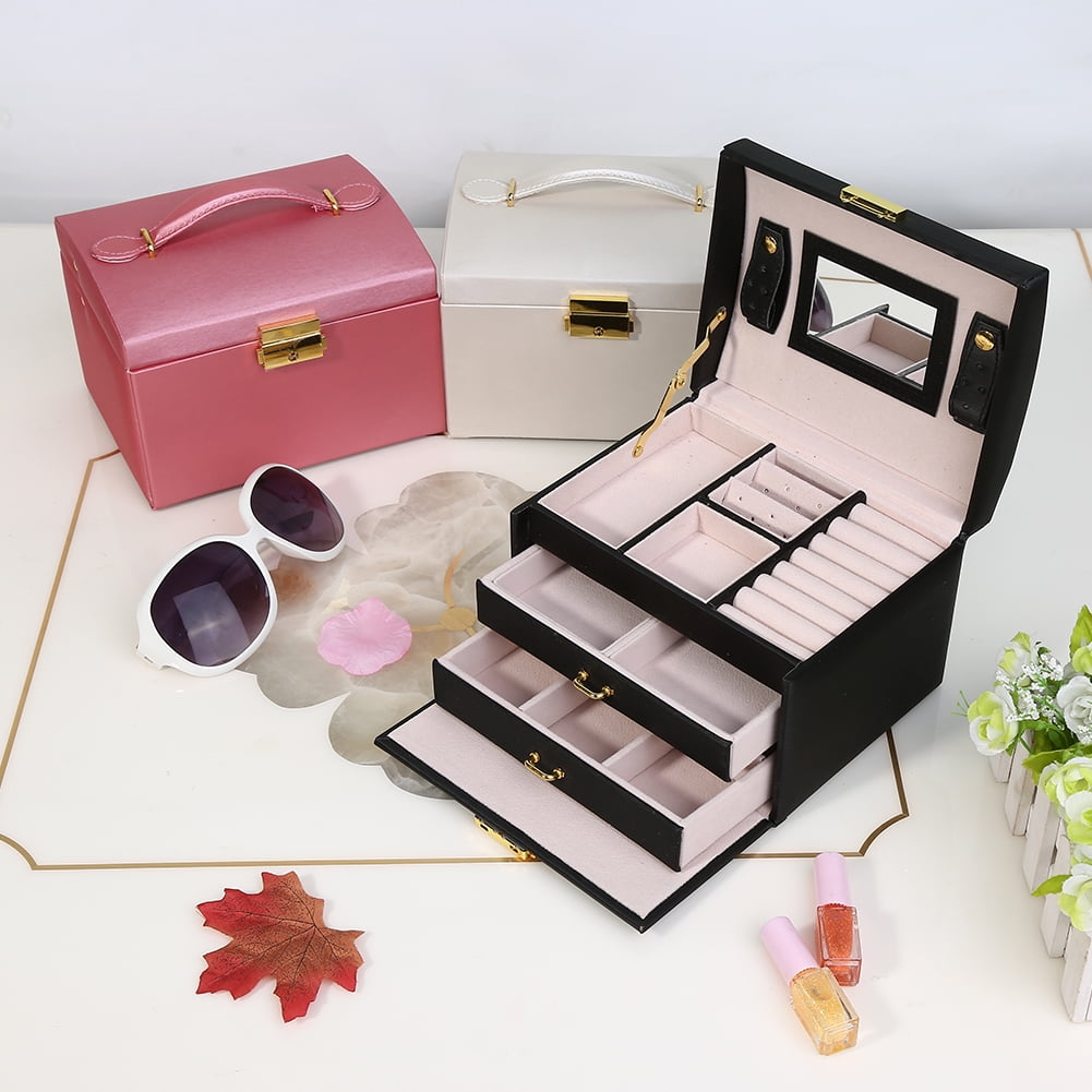 Dropship Jewelry Box For Women 3 Layer Girls Jewelry Organizer Box With 2  Drawers For Ring Necklace Bracelet Earring02 to Sell Online at a Lower  Price