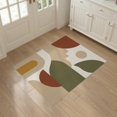 thumbnail image 3 of ODIKA 3'x5' Washable Area Rug Non-Slip, Flatweave, Easy Care Earthy Geometric Abstract Design Modern Shapes with Bold Minimalist Style for Hallway, Laundry Room, 3 of 7