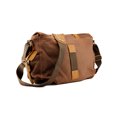 thumbnail image 6 of Men's Vintage Canvas and Leather Satchel School Military Shoulder Bag Messenger - Coffee, 6 of 6