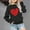 Black, variant on Bnwani Toddler Sweatshirt Girls Crew Neck Long Sleeve Comfortable Sweatshirt Valentine'S Day Hearts Printed Tops Pullover
