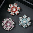 thumbnail image 2 of HEVIRGO Brooch Pin Snowflake Shape Shiny s Pin with Rotating Outer Layer Multi-Layer Design Lapel Badge, 2 of 8