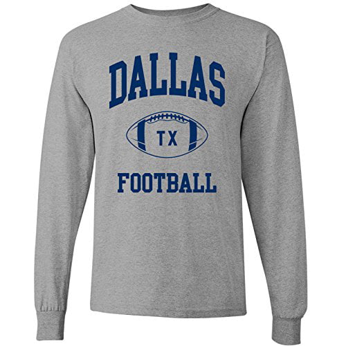 3X-Large Dallas Navy UGP Campus Apparel Dallas Classic Football Arch American Football Team Long Sleeve T Shirt