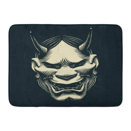 GODPOK Devil Japanese Mask of Hannya Demon Beast Evil Rug Doormat Bath Mat 23.6x15.7 inch