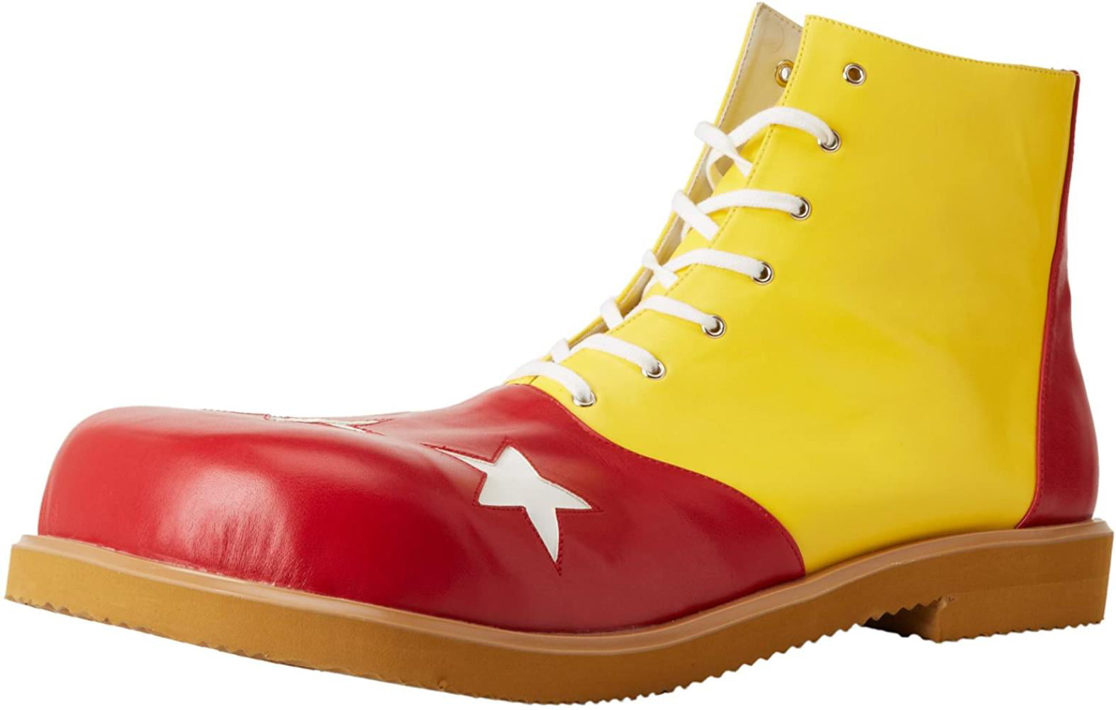 Funtasma Mens Clown-02 Costume Accessory Shoes Yellow/Red 
