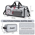 thumbnail image 2 of Bolsa de gimnasio Bosstin para hombre y mujer, bolsa de viaje de 45 litros, bolsa de lona deportiva para gimnasio, fin de semana, mochila nocturna con compartimento para zapatos (gris), 2 of 5