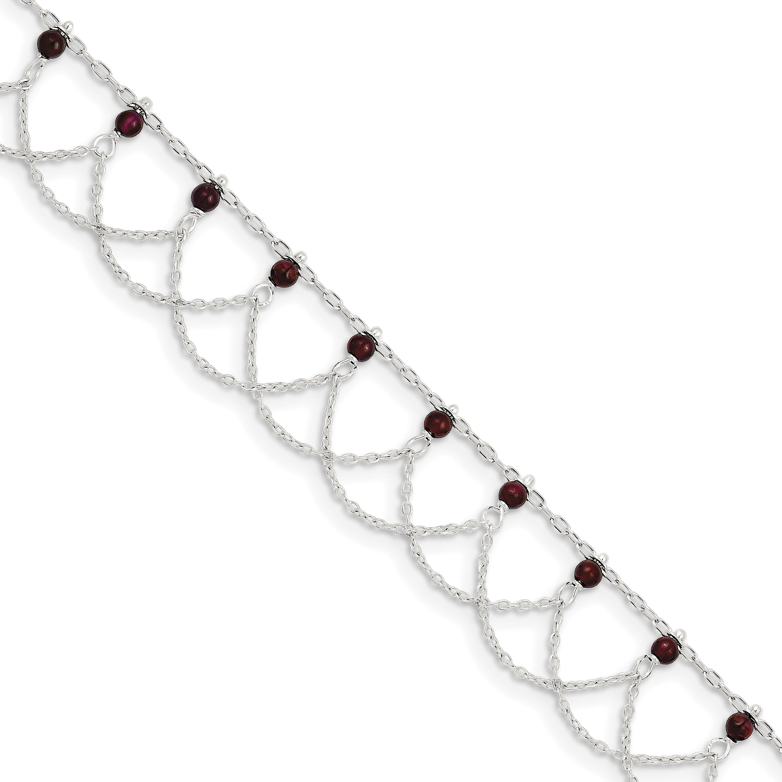 garnet ankle bracelet