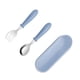 thumbnail image 1 of Monstrate Juego de tenedor y cuchara ligero de acero inoxidable para experiencias gastronómicas fáciles de limpiar Mostrada Azul, 1 of 6