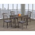 thumbnail image 2 of Grey Finish 5 Piece Dining Set With Trestle Back Grey Finish Chairs, 2 of 2