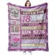 thumbnail image 1 of LHSHID 18th Birthday Gift Ideas Happy 18th Birthday Gifts 18th Birthday Gifts for Daughter Gifts for 18th Birthday Girl from Sister/Aunt/Adult 18 Years Old Blanket 50x60in, 1 of 6