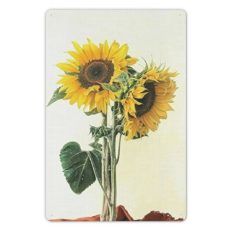 

Pratyus Sunflower Kitchen Decor Summer Wall Art Funny Hanging Decoration for Home Office Cafe Pub Club 8x12Inches