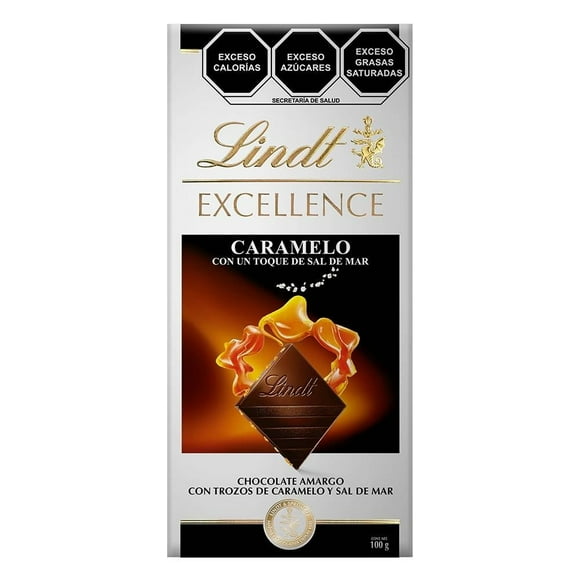 Chocolate amargo Lindt Excellence con trozos de caramelo y sal de mar 100 g