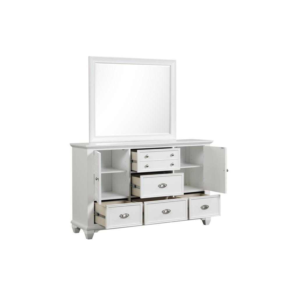 New Classic Furniture Jamestown Solid Wood 5-Drawer Dresser in White