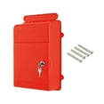 thumbnail image 3 of Buzón de pared de apertura amplia con llave y cerradura. Sugerencia de buzón con cerradura. Rojo, 3 of 9