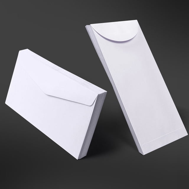 OULII 20Pcs Greeting Card Envelopes White Paper Envelopes Security General Users Blank Design