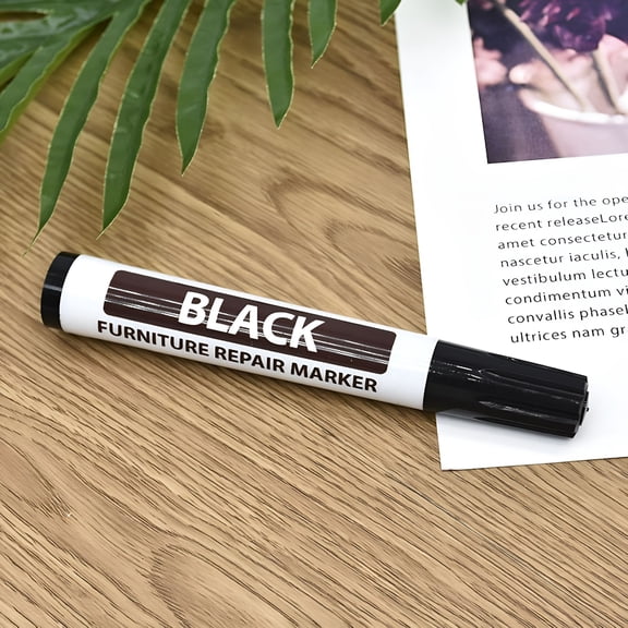 CCOCC Furniture Wood Repair Marker,Scratch Fix Pen for Floors,Tables-Simple Paint Touch Up for Stains,Carpenters(Black)