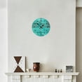 thumbnail image 4 of Weathered Blue Wooden Shabby Wood Teal Turquoise Green Painted Vintage Wall Clock Decorative for Living Room Decor Kitchen Bathroom Bedroom Office Silent Outdoor Waterproof Patio Wooden Analog Clock, 4 of 6