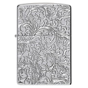 Zippo Lighter: Armor Deep Carved Pattern - High Polish Chrome 46867
