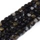 thumbnail image 1 of Natural Golden Sheen Obsidian Beads Strands Faceted Cube 4~5x4~5x4~5mm Hole: 0.7mm about 72~76pcs/strand 15.3 inch(38.5cm), 1 of 3
