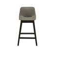 thumbnail image 4 of Weston Home Egleston Square Vegan Leather Low Back Counter Height Chair, Gray, Set of 2, 4 of 7