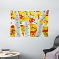 thumbnail image 1 of Fall Tapestry, Autumn Scene with Orange Fallen Leaves Dying Nature Cycle of Life Theme, Wall Hanging for Bedroom Living Room Dorm Decor, 60W X 40L Inches, Mustard Orange Green, by Ambesonne, 1 of 2