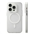 thumbnail image 1 of Geometric 3D Stripes Wireless Charging MagSafe Phone Case For iPhone 14 15Pro Max 15 13 Pro 16 Anti-fall Bumper Frosted Cover white For iPhone 16 Plus, 1 of 6