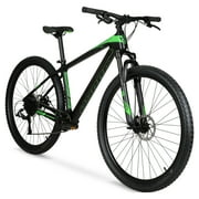 Hyper Bicycles 29 Carbon Fiber Mountain Bike, Adults Ages 13+, Black/Green