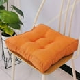 thumbnail image 2 of Nvzi Cojín de asiento de silla acolchado cuadrado de lino sintético,cómodo para sentarse en la oficina, el hogar o el automóvil, 20 x 20 pulgadas, color naranja, 2 of 5