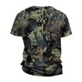 thumbnail image 4 of Mens Workout Shirts Big And Tall Short Sleeve Crewneck Camouflage T-Shirts Causal Stylish Camo Pullover Top Tees,Dark Green L, 4 of 6