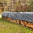 thumbnail image 4 of 16 MIL Thick Ultra Heavy Duty Silver Tarp 18' x 24' True Size 3ply Waterproof 9.5 oz UV Protected Multipurpose Protective Cover Rain Tarpaulin, 4 of 4