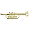 thumbnail image 1 of Children'S Musical Instruments Children'S Stage Performance Props Four-Tone Trumpet (Basic Trumpet Board) Gold, 1 of 6