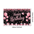 thumbnail image 5 of Glamorous Glittery Happy Birthday Banner with Balloons Cupcakes and Crown Background Party Decoration Backdrop for Birthday Party Photography Props and Home Decorations, 5 of 8