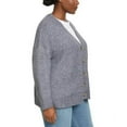 thumbnail image 5 of Ella Moss Ladies' Button Front Cardigan, Gray, XL, 5 of 6