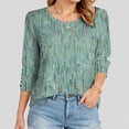 thumbnail image 2 of Godom 3/4 Length Sleeve Womens Tops Casual Crew Neck Shirts Soft Basic Tees Business Work Blouses, 2 of 5