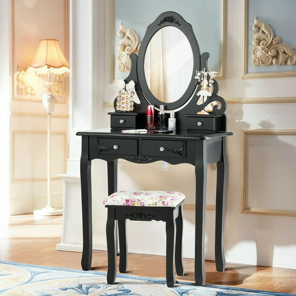Gymax Vanity Makeup Dressing Table, Mirror Vanity Table Pier 1 Imports