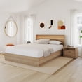 thumbnail image 3 of Nexera 4 Piece Bedroom Set with Slatted Bedframe, Headboard with Integrated Light, 3 of 5