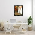thumbnail image 2 of Modern Field Landscape Trees Abstract Painting Jet Black Framed Art Print Wall Art, 2 of 6