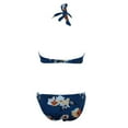 thumbnail image 4 of Women's High-Neck Bikini with a Bright Fresh Floral Printing Cross Padding, 4 of 4